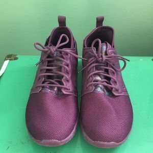 Reebok purple sneakers.